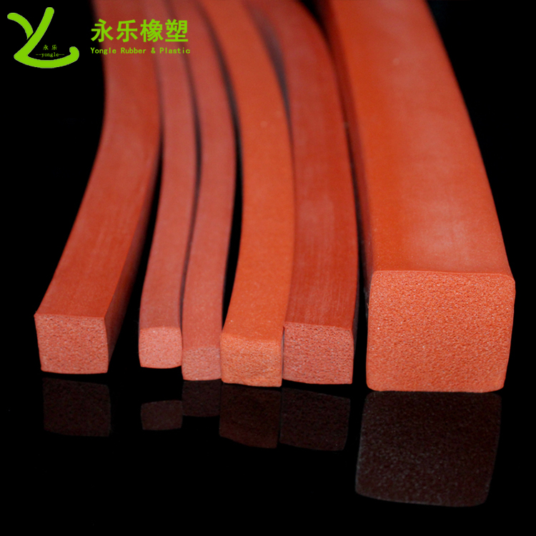 擠出硅膠密封條，耐高溫發(fā)泡硅膠條，阻燃硅膠發(fā)泡條