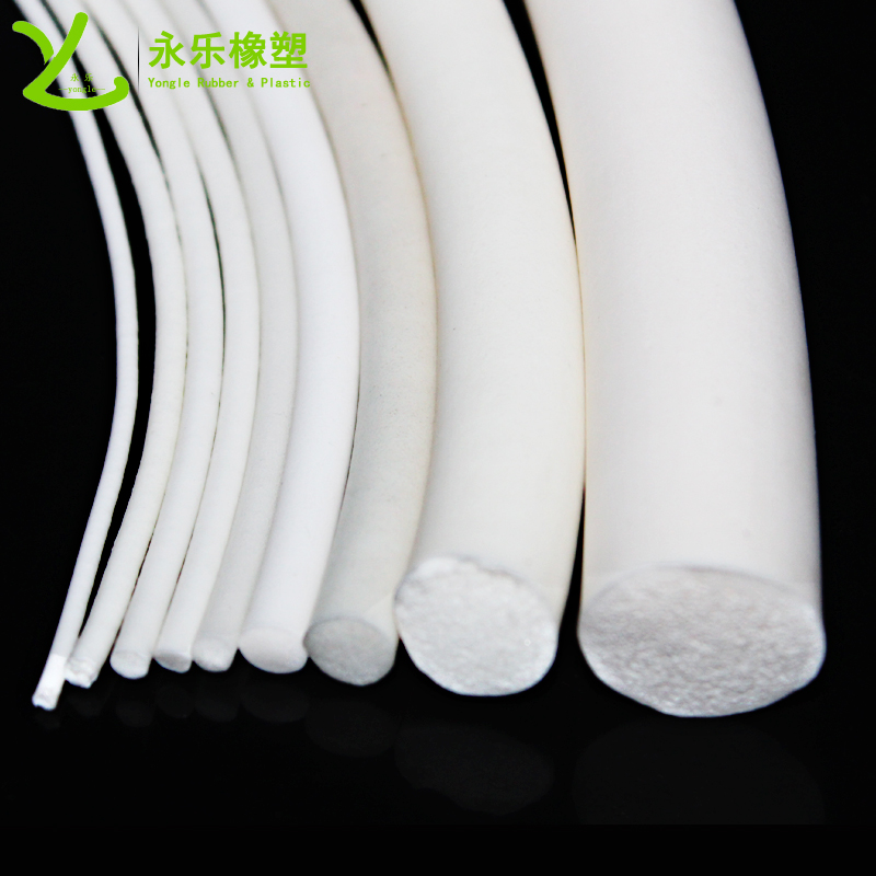 白色發(fā)泡硅膠條，無鹵發(fā)泡硅膠密封條，防水發(fā)泡硅膠密封條