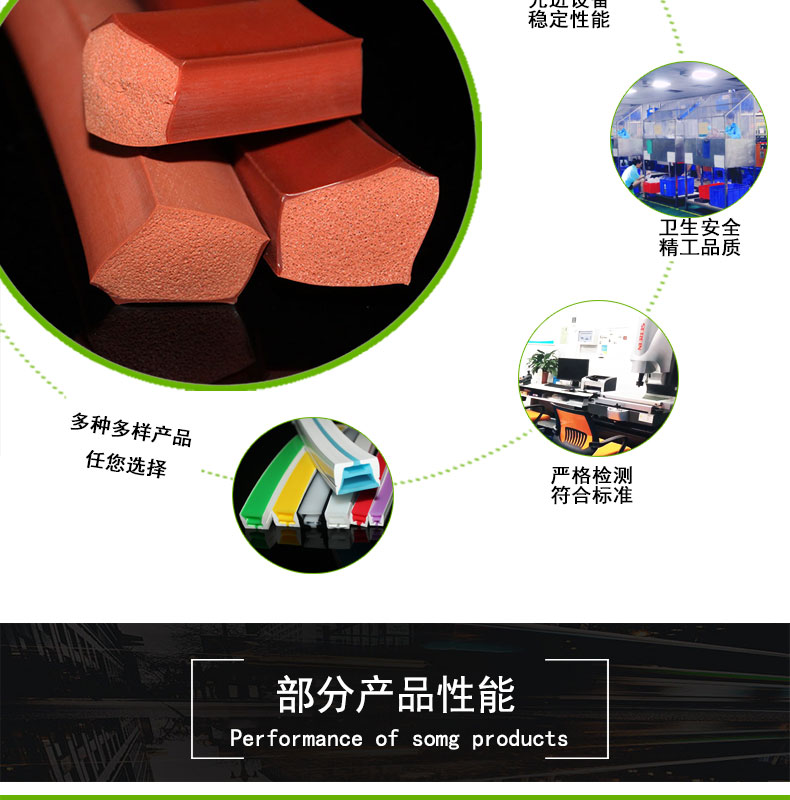 和平減震復合發(fā)泡硅膠條