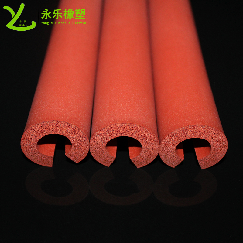 開口發(fā)泡硅膠管，耐高溫發(fā)泡硅膠管，保溫發(fā)泡硅膠管，隔熱發(fā)泡硅膠管