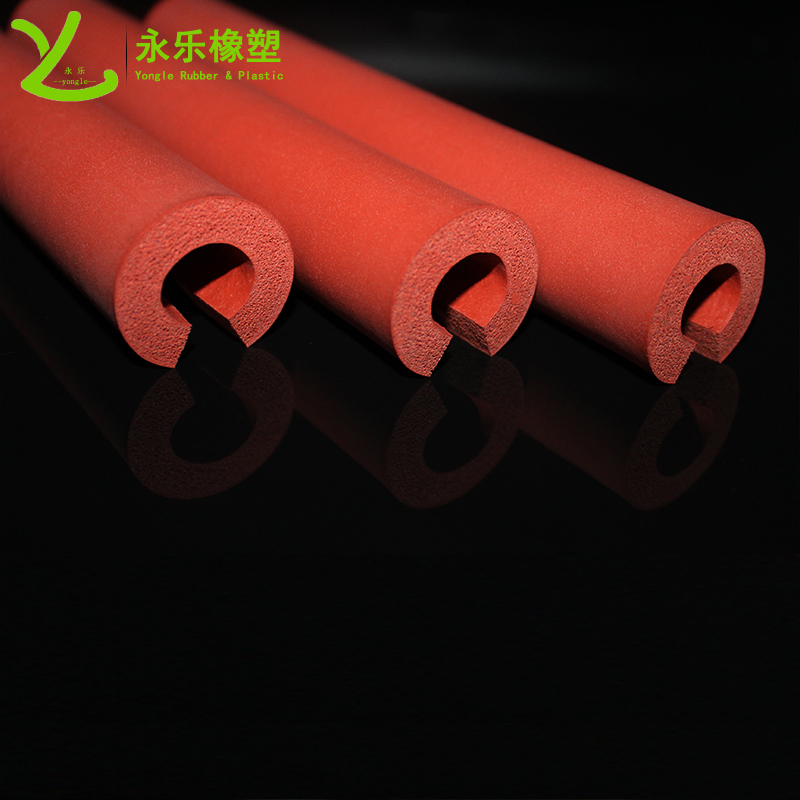 開口發(fā)泡硅膠管，耐高溫發(fā)泡硅膠管，保溫發(fā)泡硅膠管，隔熱發(fā)泡硅膠管