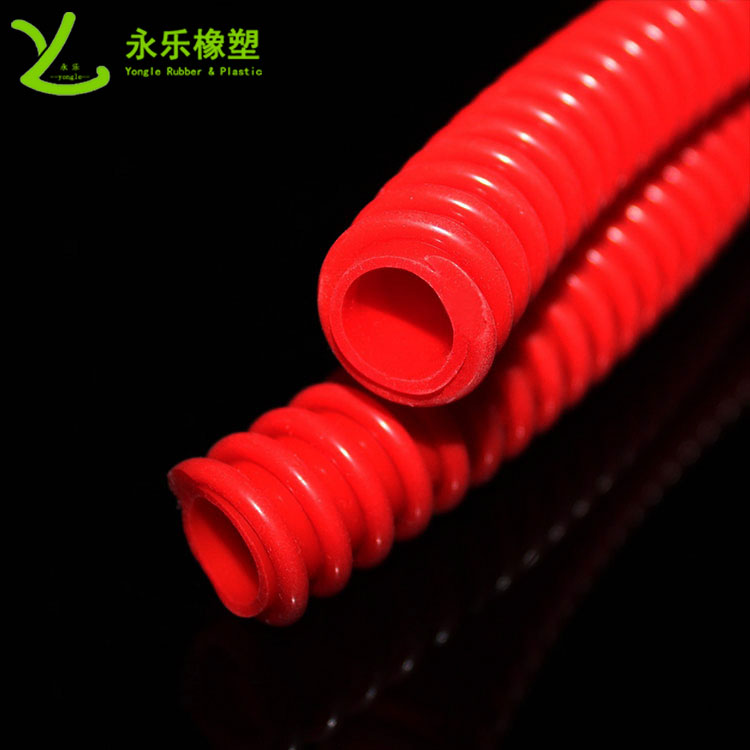 擠出醫(yī)用硅膠波紋管，紅色硅膠波紋管，耐高溫硅膠波紋管