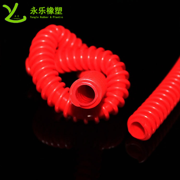 擠出醫(yī)用硅膠波紋管，紅色硅膠波紋管，耐高溫硅膠波紋管