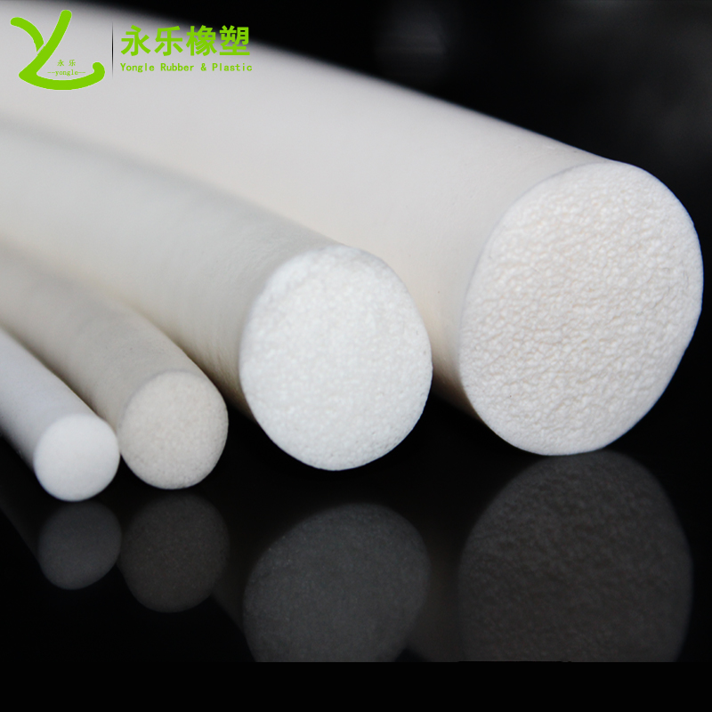 白色發(fā)泡硅膠條，無鹵發(fā)泡硅膠密封條，防水發(fā)泡硅膠密封條