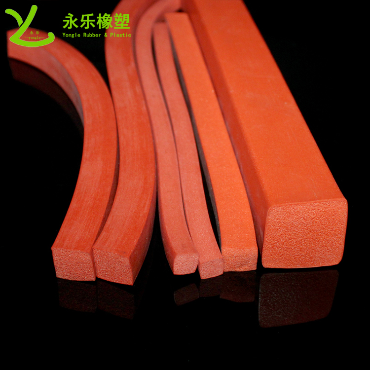 擠出硅膠密封條，耐高溫發(fā)泡硅膠條，阻燃硅膠發(fā)泡條