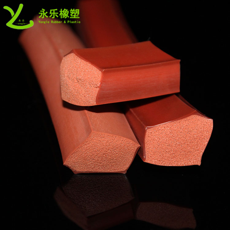 和平擠出復合發(fā)泡硅膠條，耐高溫復合發(fā)泡硅膠條，耐老化復合發(fā)泡硅膠條